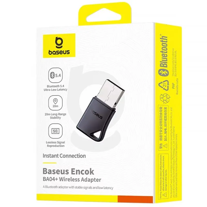 Bluetooth адаптер Baseus BA04+ Black — фото 3