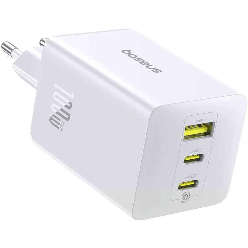 МЗП Baseus EnerFill FE11 Fast Charger PD100W+QC3.0 (1USB-A/2C) (P101821) Moon White