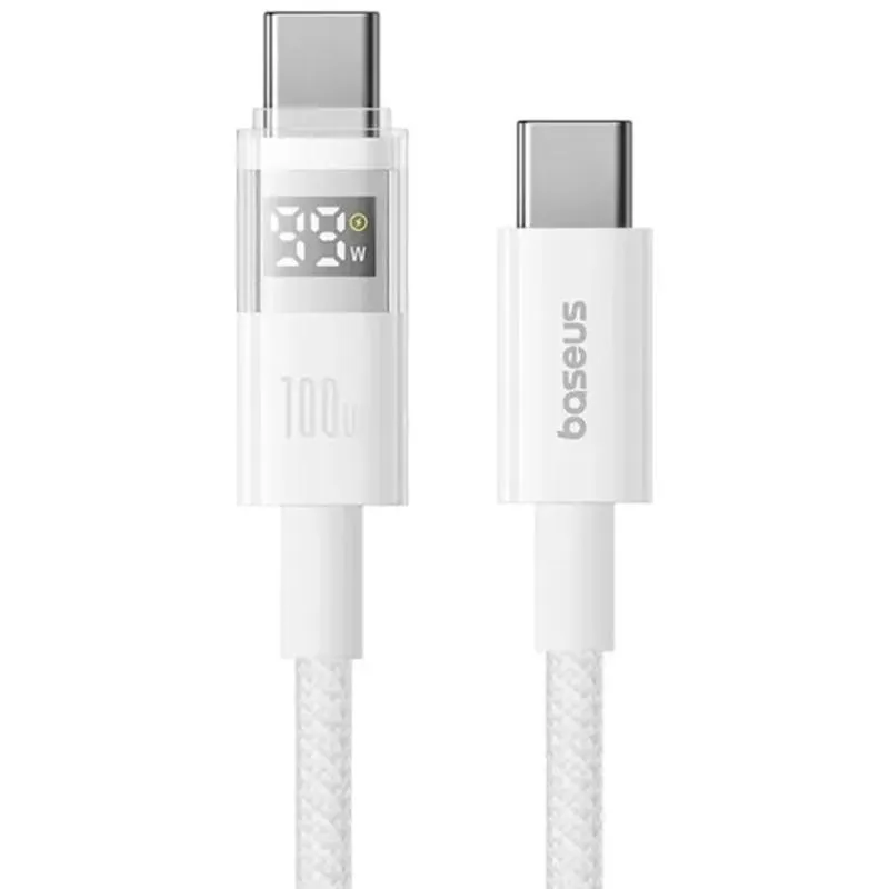Дата кабель Baseus Display 2 Type-C to Type-C 100W Moon White