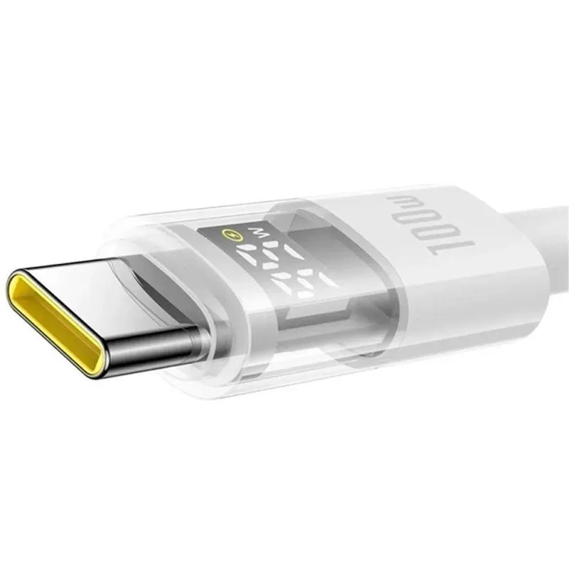 Дата кабель Baseus Display 2 USB to Type-C 100W Moon White — фото 4