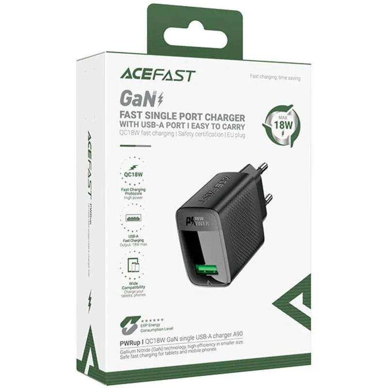 МЗП Acefast A90 QC3.0 18W Black — фото 4