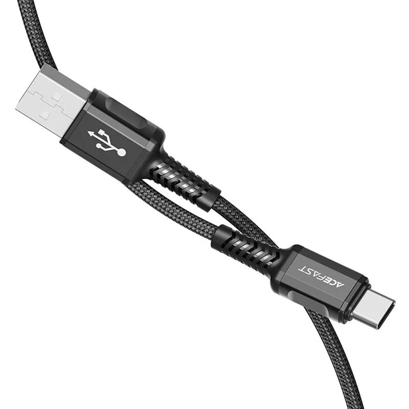 Дата кабель Acefast C1-04 USB to Type-C 3A Black — фото 2