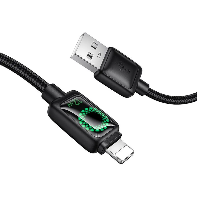 Дата кабель Hoco U146 Mundo USB to Lightning 12W Black — фото 3