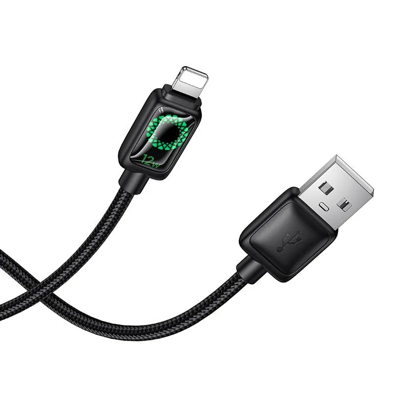Дата кабель Hoco U146 Mundo USB to Lightning 12W Black — фото 4