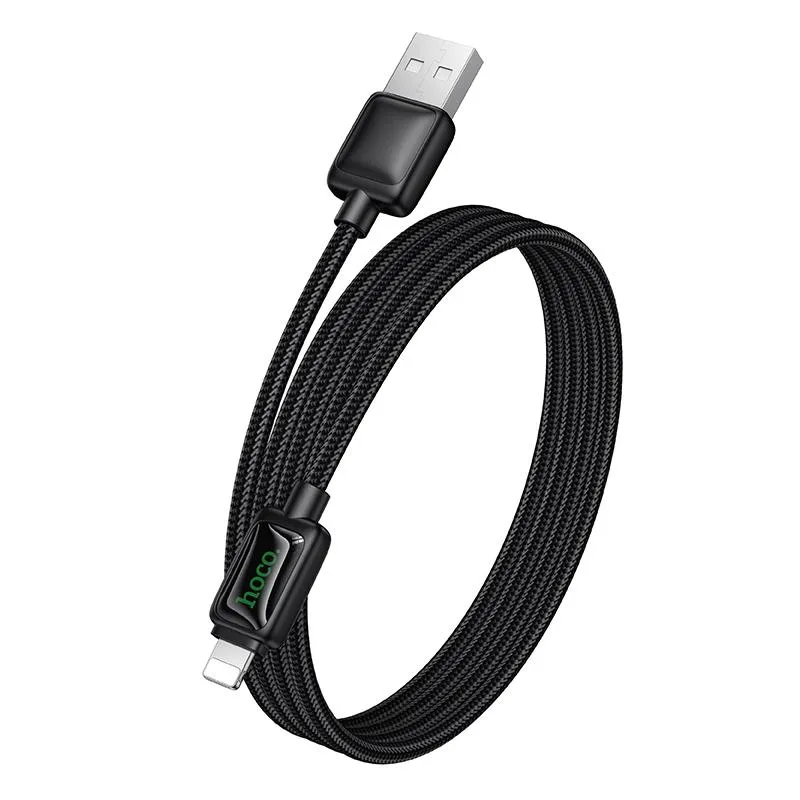 Дата кабель Hoco U146 Mundo USB to Lightning 12W Black — фото 5