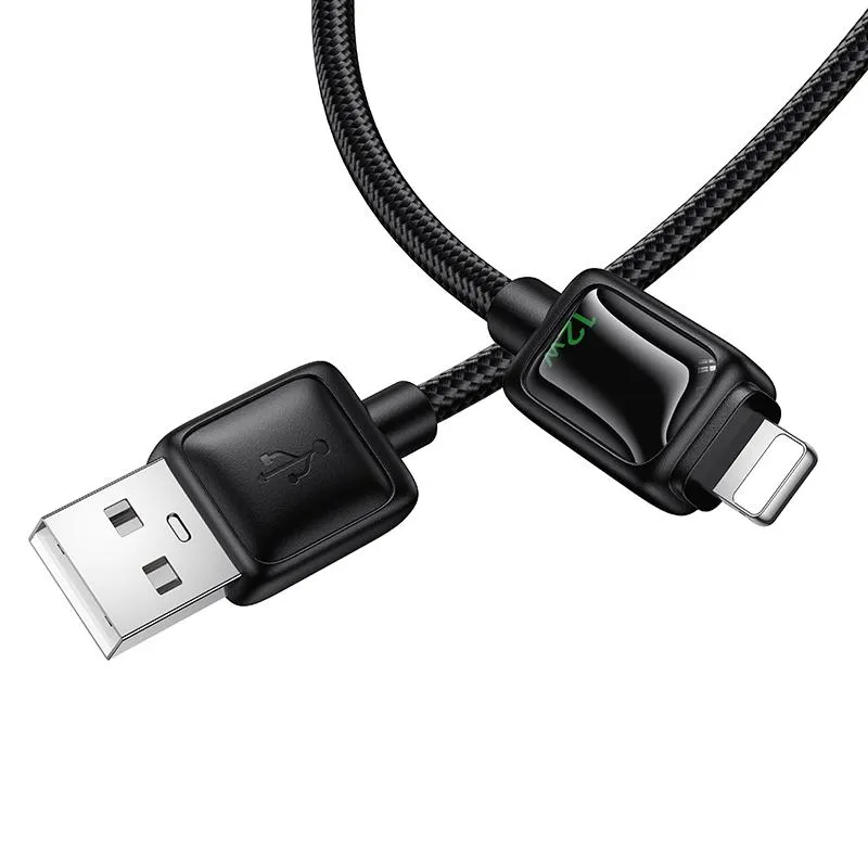 Дата кабель Hoco U146 Mundo USB to Lightning 12W Black — фото 7