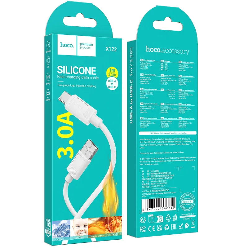 Дата кабель Hoco X122 Benefit USB to Type-C 3A White — фото 3