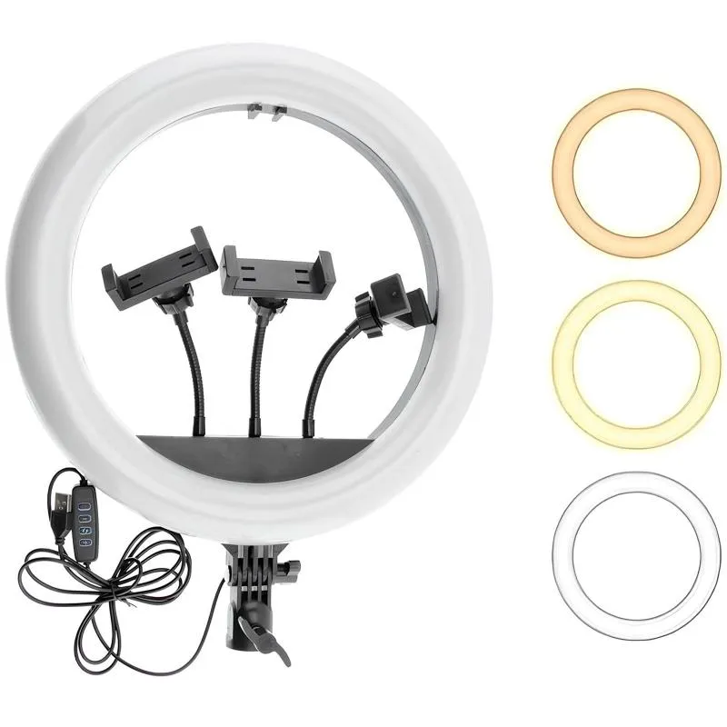 Кільцева світлодіодна LED лампа XD360 14 Black — фото 3