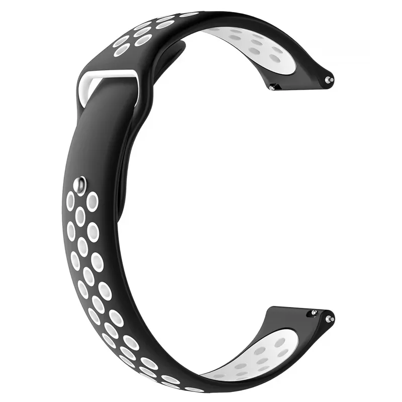 Силіконовий ремінець Active Air для Smart Watch 22mm Black / White