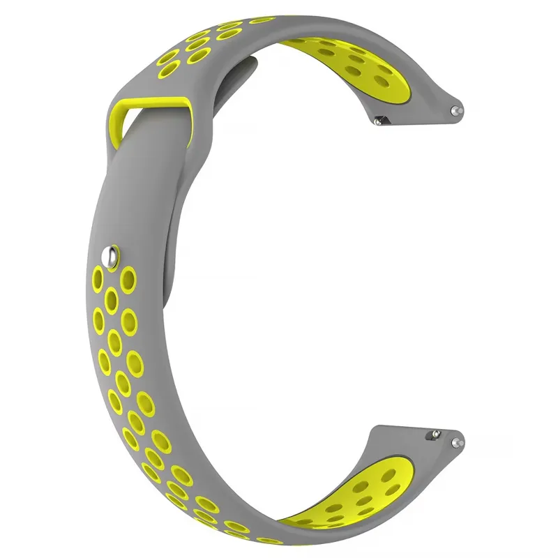 Силіконовий ремінець Active Air для Smart Watch 22mm Gray / Yellow