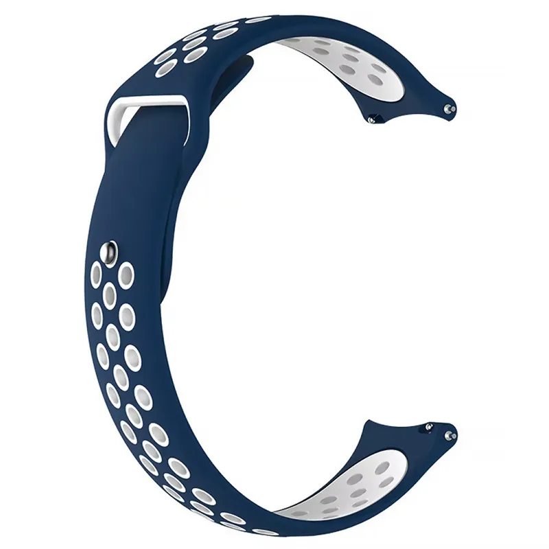Силіконовий ремінець Active Air для Smart Watch 22mm Midnight Blue / White