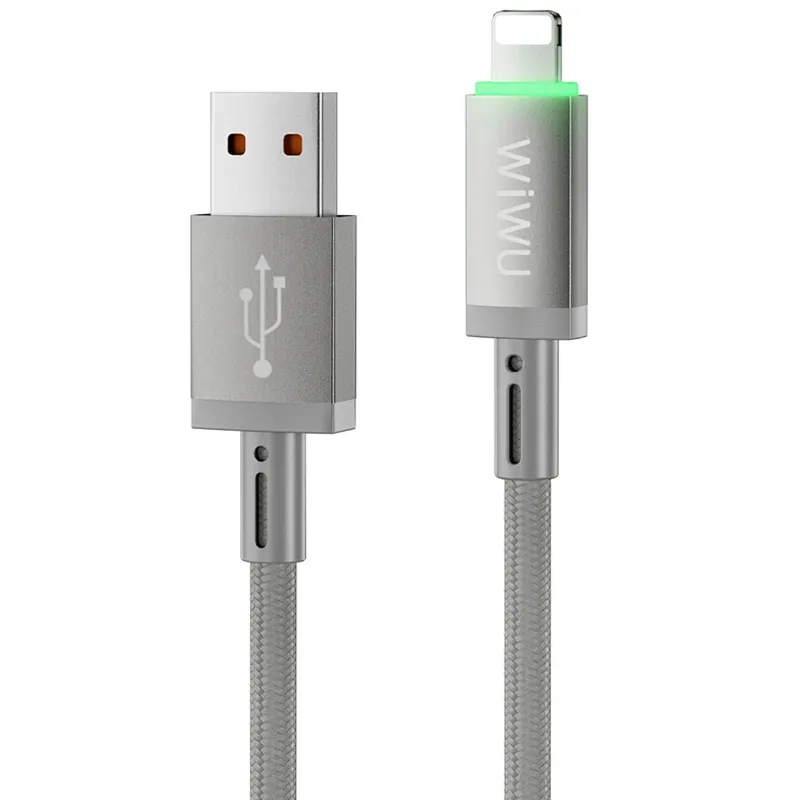 Дата кабель WIWU C081 Maglink USB to Lightning 12W Grey