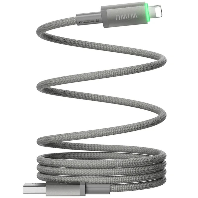 Дата кабель WIWU C081 Maglink USB to Lightning 12W Grey — фото 2