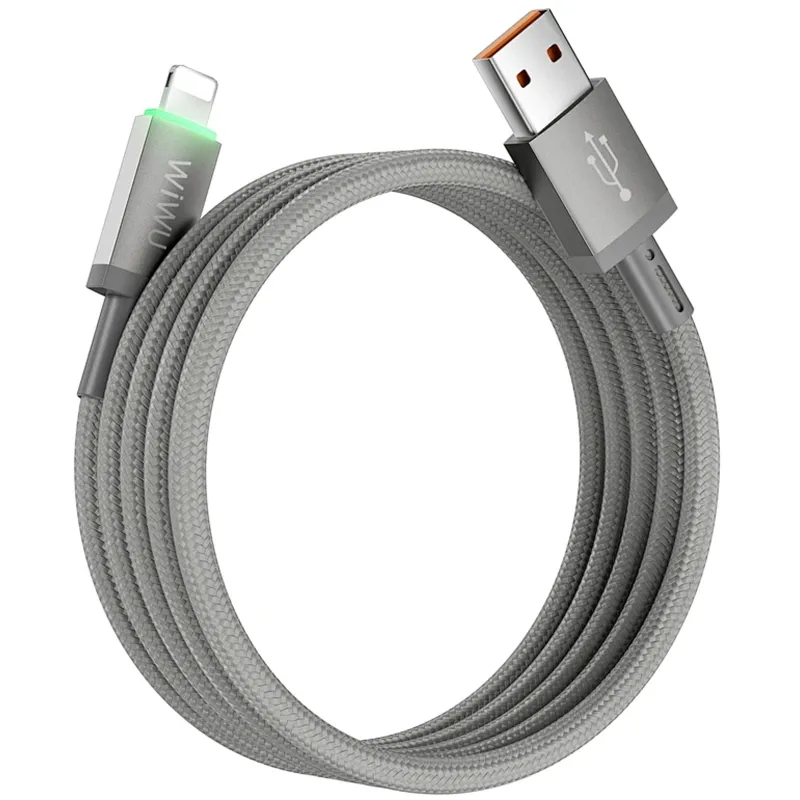 Дата кабель WIWU C081 Maglink USB to Lightning 12W Grey — фото 3