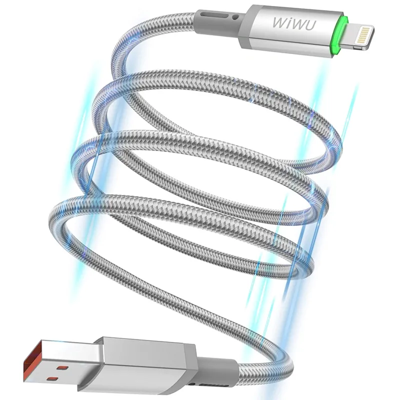 Дата кабель WIWU C081 Maglink USB to Lightning 12W Grey — фото 4