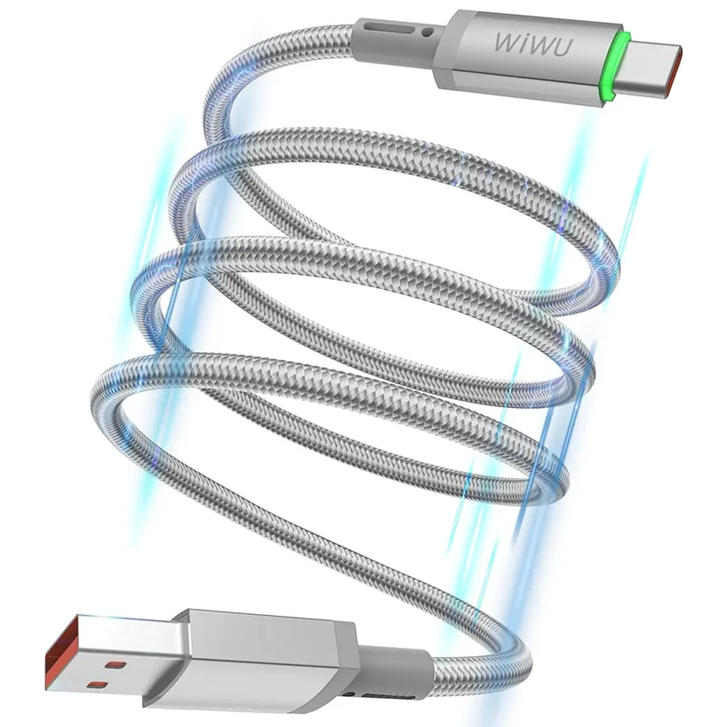 Дата кабель WIWU C082 Maglink USB to Type-C 60W Grey — фото 4