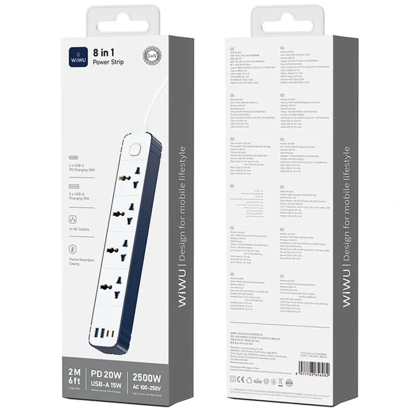 Подовжувач WIWU S007 Power Strip PD20W White — фото 4