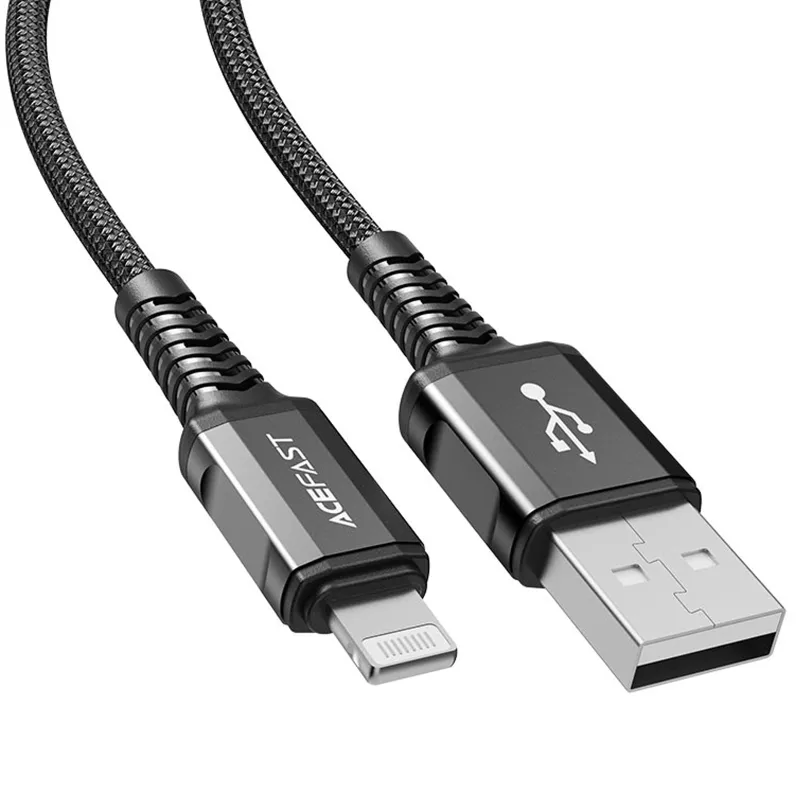 Дата кабель Acefast C1-02 USB to Lightning 2.4A Black — фото 2