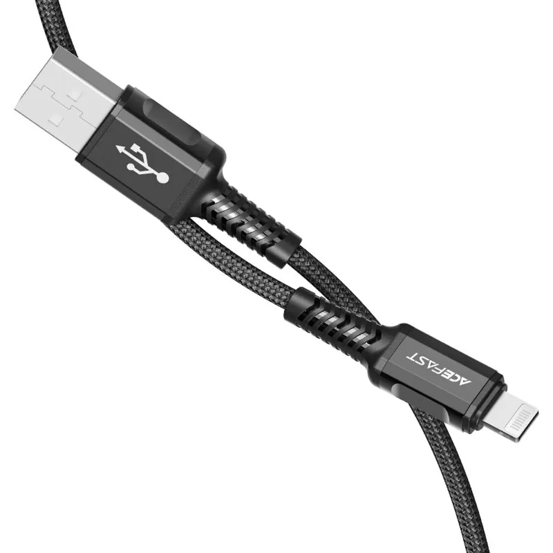 Дата кабель Acefast C1-02 USB to Lightning 2.4A Black — фото 3