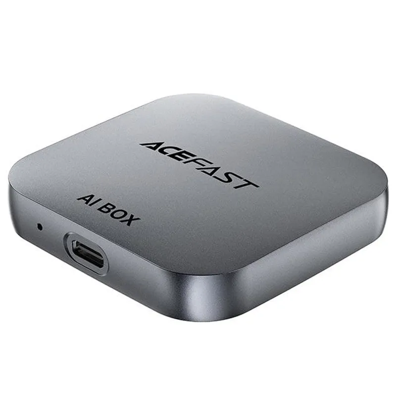 Адаптер Acefast QC2 AI Box car wireless CarPlay/Android Auto Metal gray — фото 3