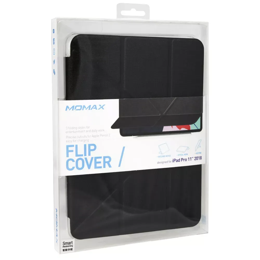 Momax Flip Cover Case iPad Pro 2018 Black - фото 3