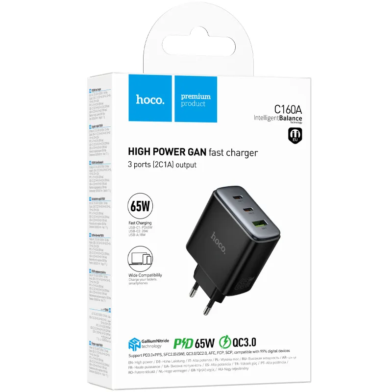 МЗП Hoco C160A Upgrade PD65W+QC3.0 Black — фото 2
