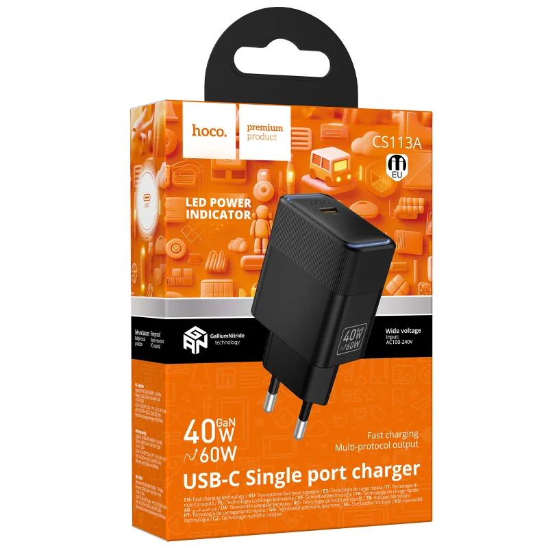МЗП Hoco CS113A Lounge PD40W Black — фото 2