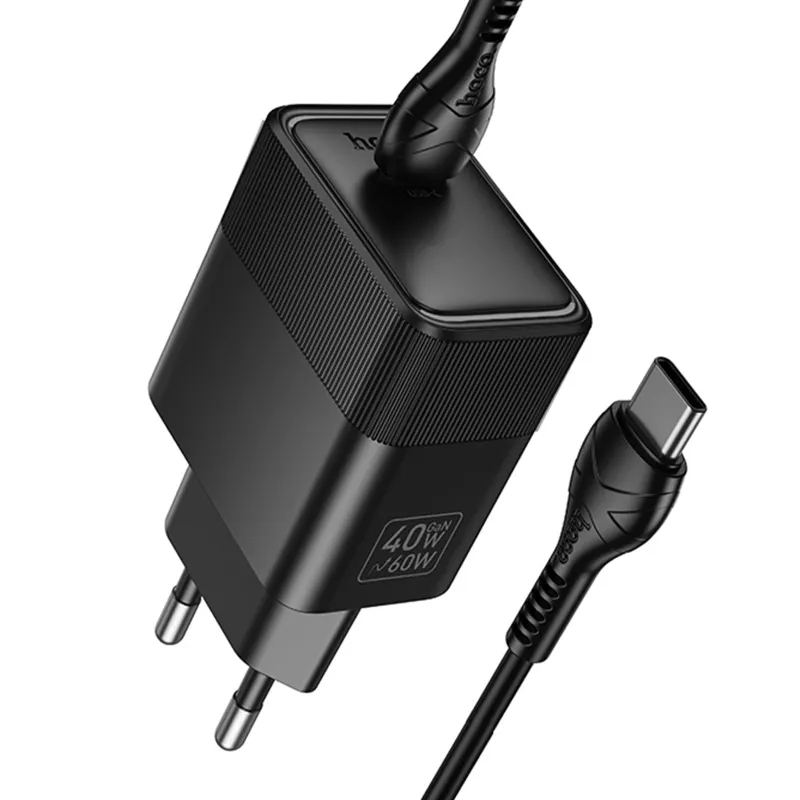 МЗП Hoco CS113A Lounge PD40W + кабель Type-C to Type-C Black — фото 4