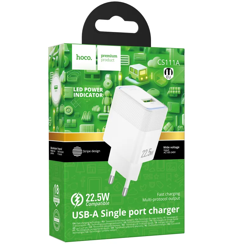 МЗП Hoco CS111A Lounge QC3.0 22.5W White — фото 2