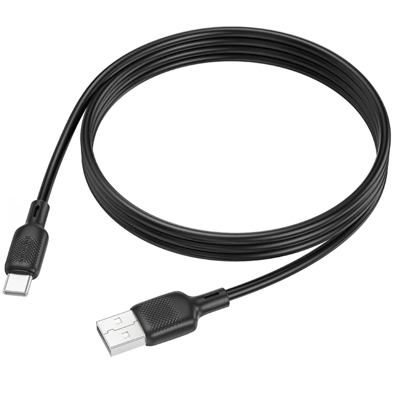 Дата кабель Borofone BX113 Lenny USB to Type-C 3A Black — фото 4
