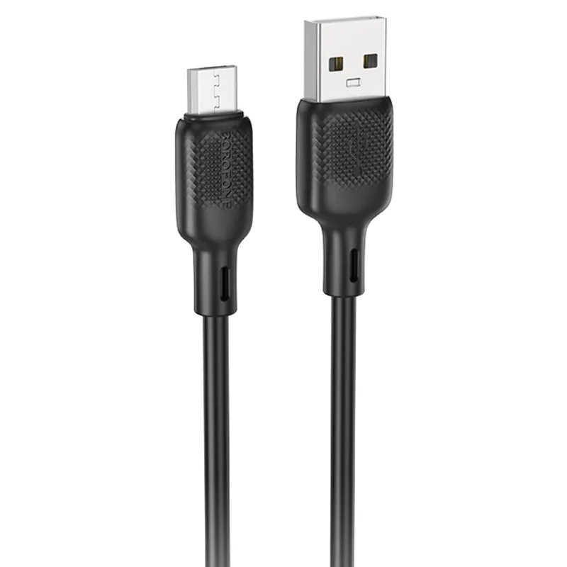 Дата кабель Borofone BX113 Lenny USB to MicroUSB 2.4A Black