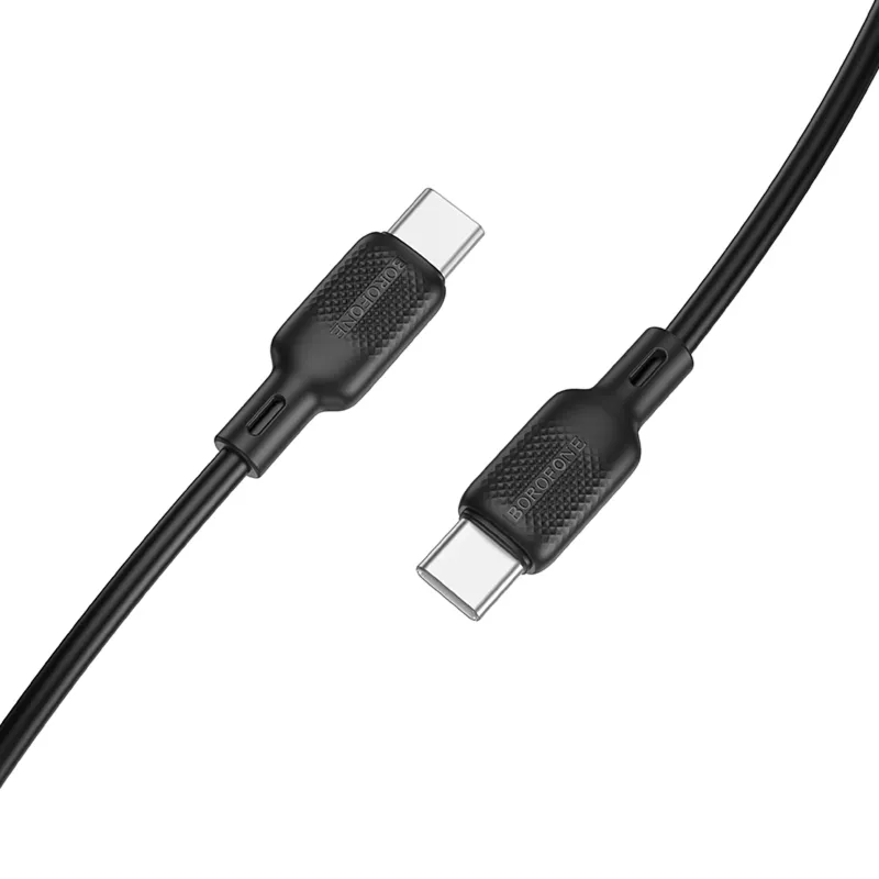 Дата кабель Borofone BX113 Lenny Type-C to Type-C 60W Black — фото 4