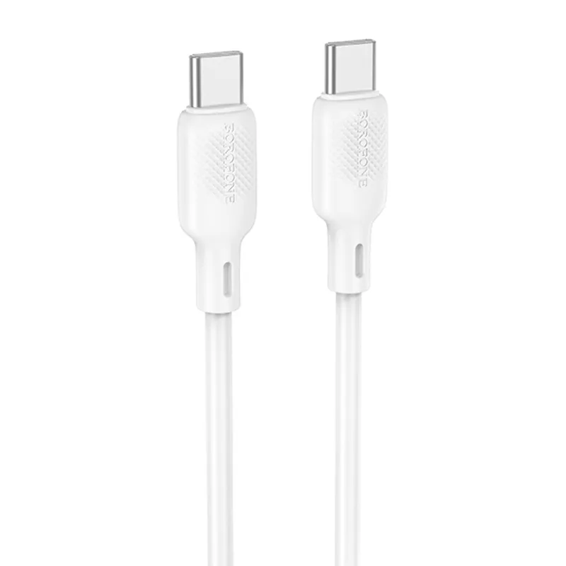 Дата кабель Borofone BX113 Lenny Type-C to Type-C 60W White
