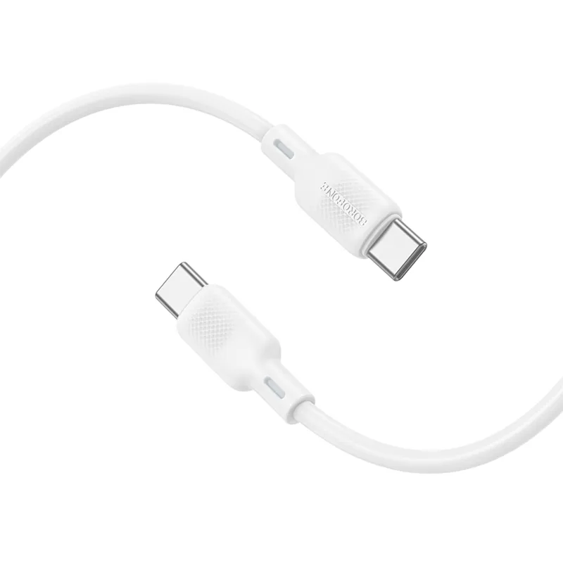 Дата кабель Borofone BX113 Lenny Type-C to Type-C 60W White — фото 4