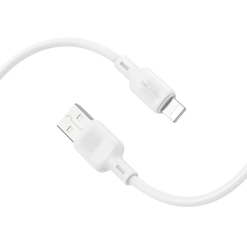 Дата кабель Borofone BX113 Lenny USB to Lightning 2.4A White — фото 3