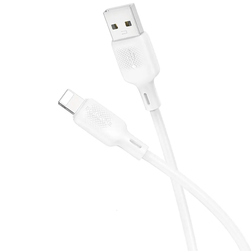 Дата кабель Borofone BX113 Lenny USB to Lightning 2.4A White — фото 4
