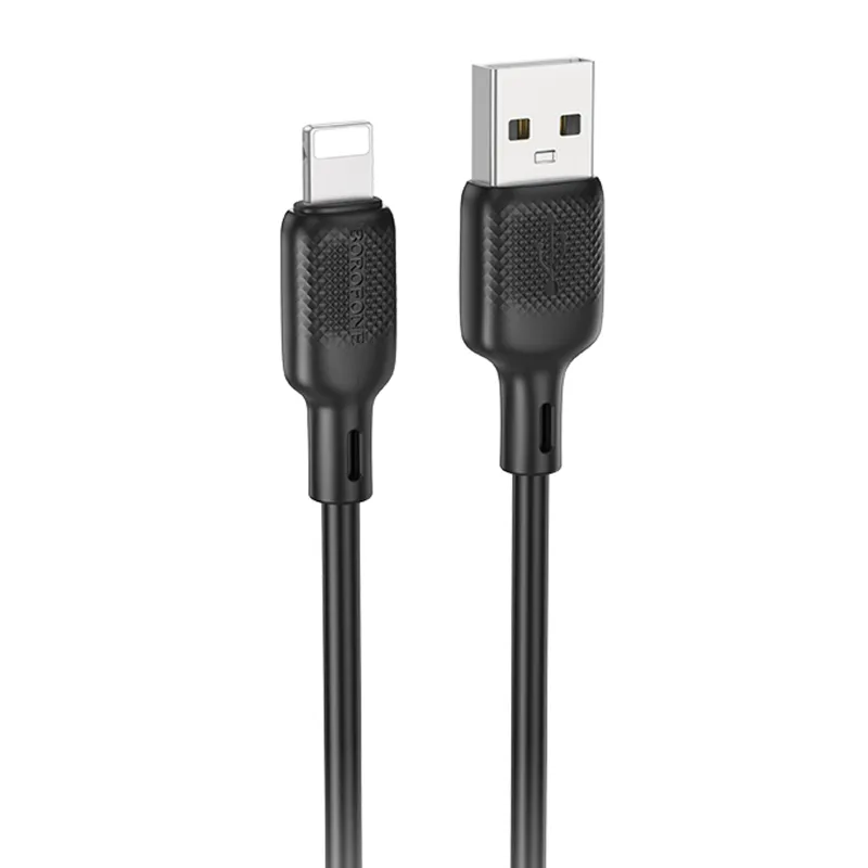 Дата кабель Borofone BX113 Lenny USB to Lightning 2.4A Black