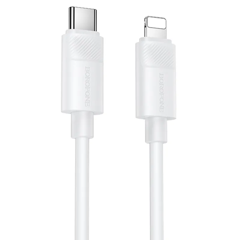 Дата кабель Borofone BX123 Leya Type-C to Lightning 30W White