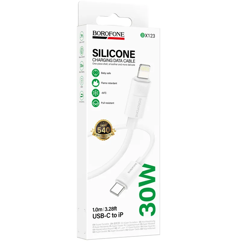 Дата кабель Borofone BX123 Leya Type-C to Lightning 30W White — фото 2