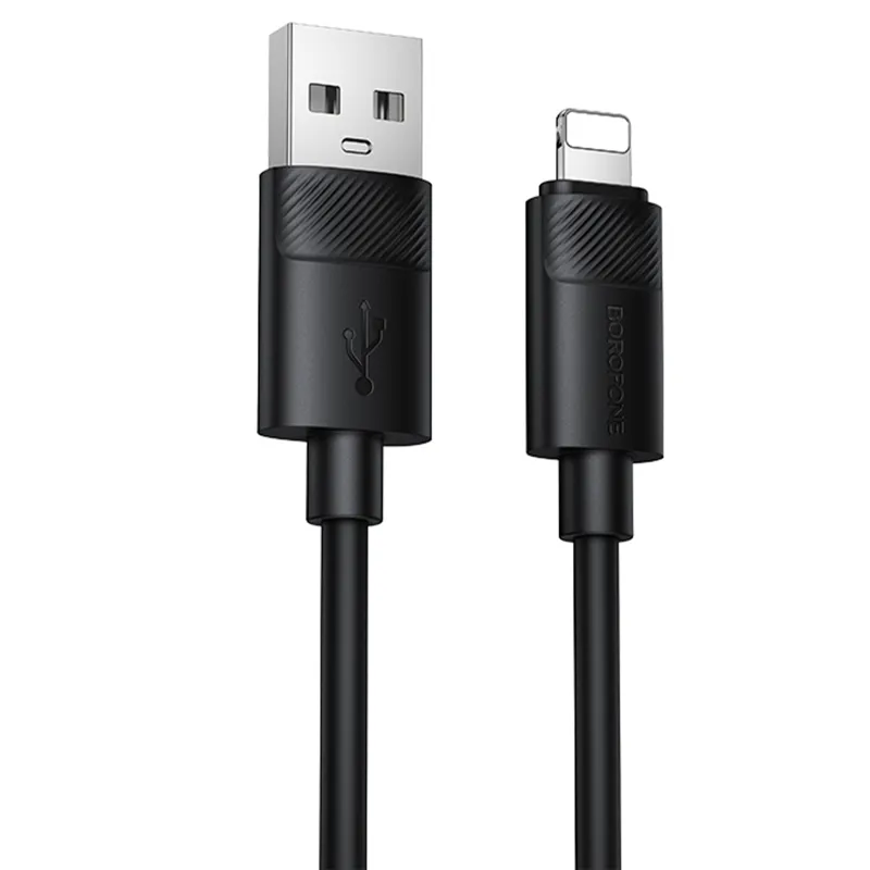 Дата кабель Borofone BX123 Leya USB to Lightning 12W Black