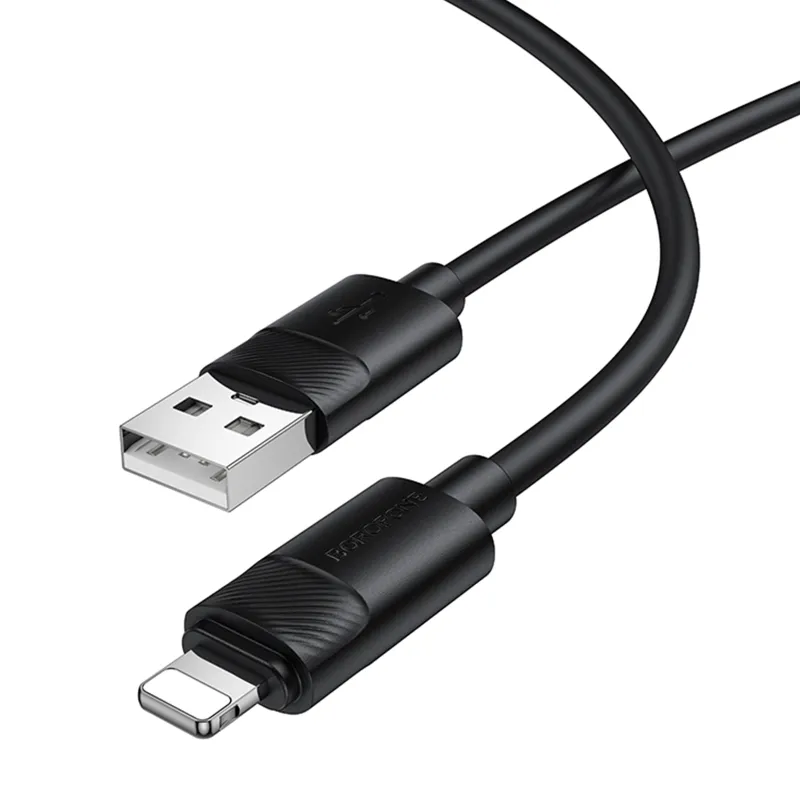 Дата кабель Borofone BX123 Leya USB to Lightning 12W Black — фото 5