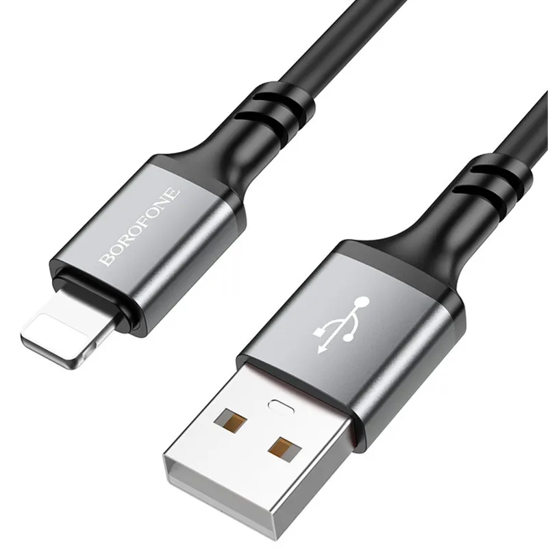 Дата кабель Borofone BX83 Famous USB to Lightning 2.4A Black — фото 2