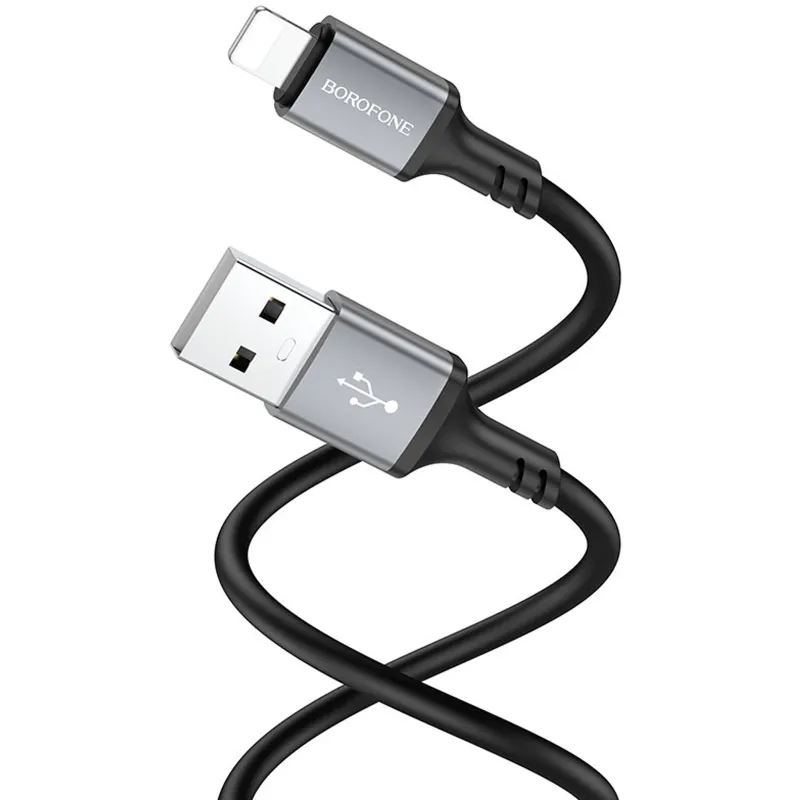 Дата кабель Borofone BX83 Famous USB to Lightning 2.4A Black — фото 3
