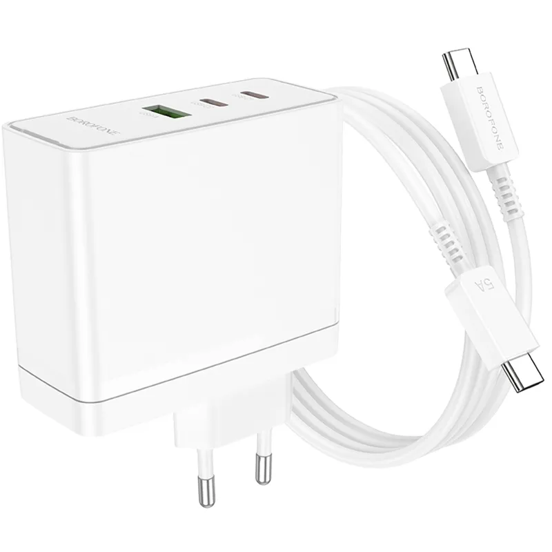 МЗП Borofone BN11 Imperial PD100W+QC3.0 + кабель Type-C to Type-C White — фото 6