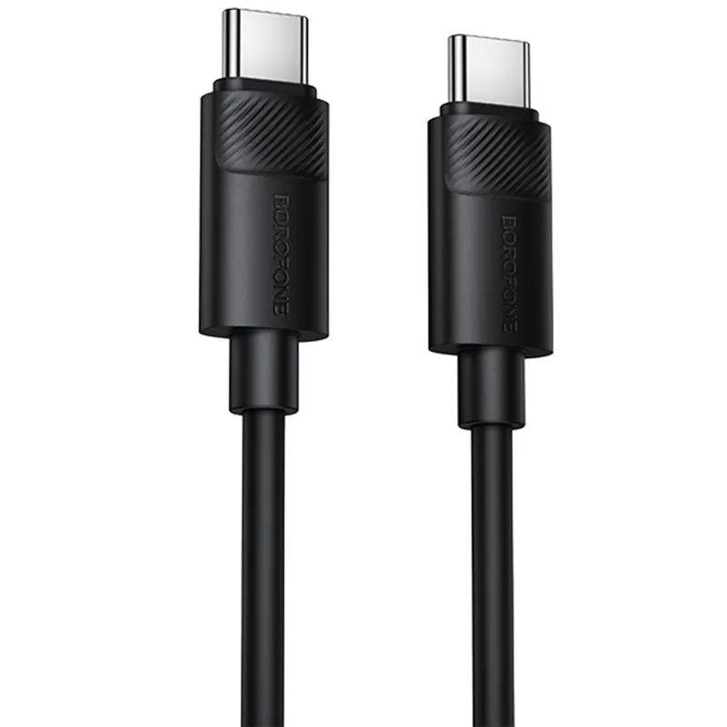 Дата кабель Borofone BX123 Leya Type-C to Type-C 60W Black