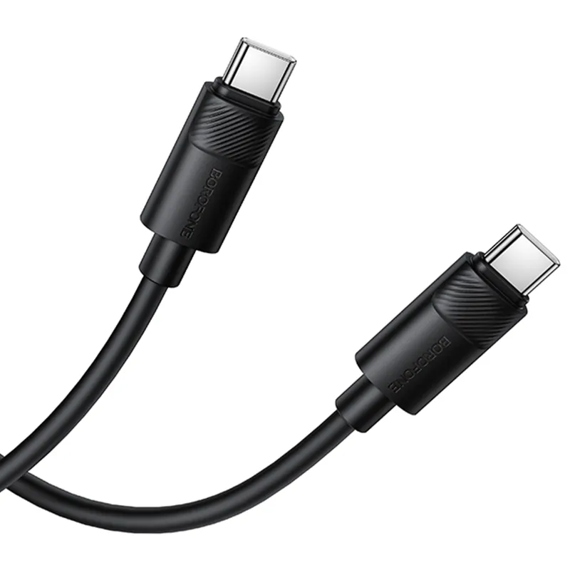 Дата кабель Borofone BX123 Leya Type-C to Type-C 60W Black — фото 4