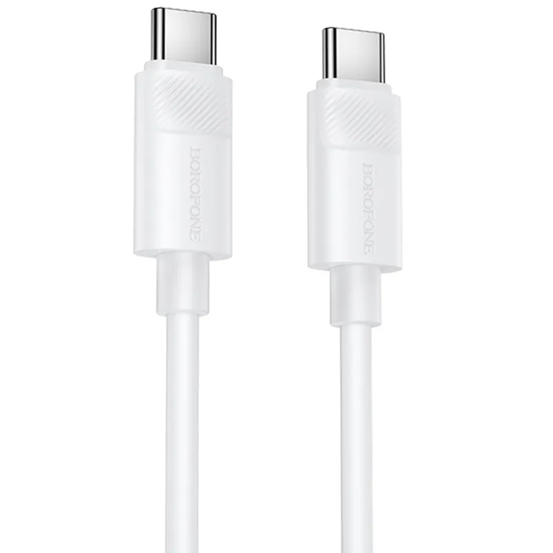 Дата кабель Borofone BX123 Leya Type-C to Type-C 60W White