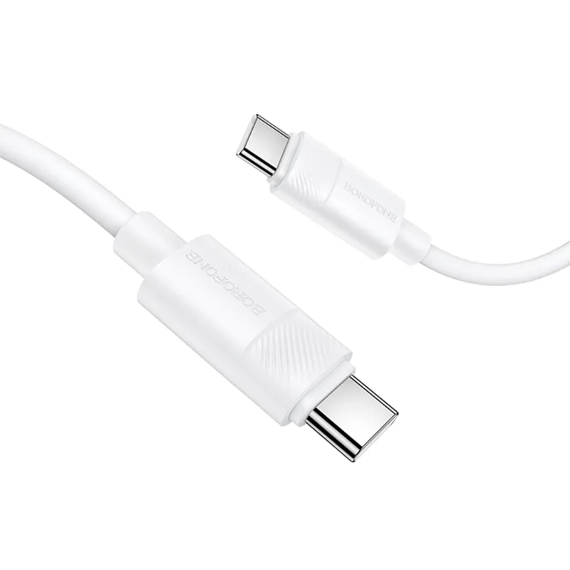 Дата кабель Borofone BX123 Leya Type-C to Type-C 60W White — фото 3
