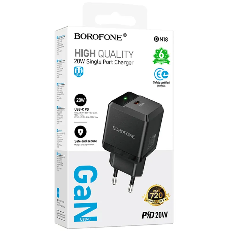 МЗП Borofone BN18 Intenso PD20W Black — фото 2
