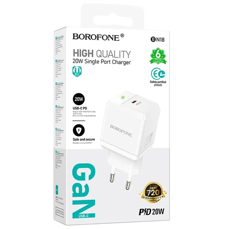 МЗП Borofone BN18 Intenso PD20W White — фото 2
